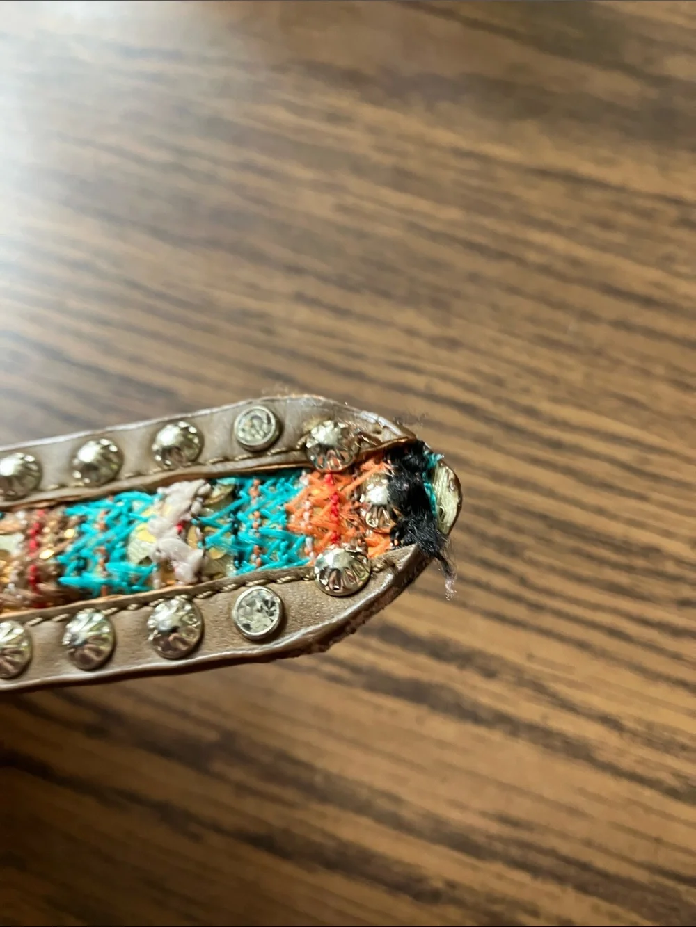 Genuine Leather Western Embellished Belt, XL